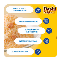 Dashi Delights Silky Broth e Delicate Flakes Cibo Umido per Gatti