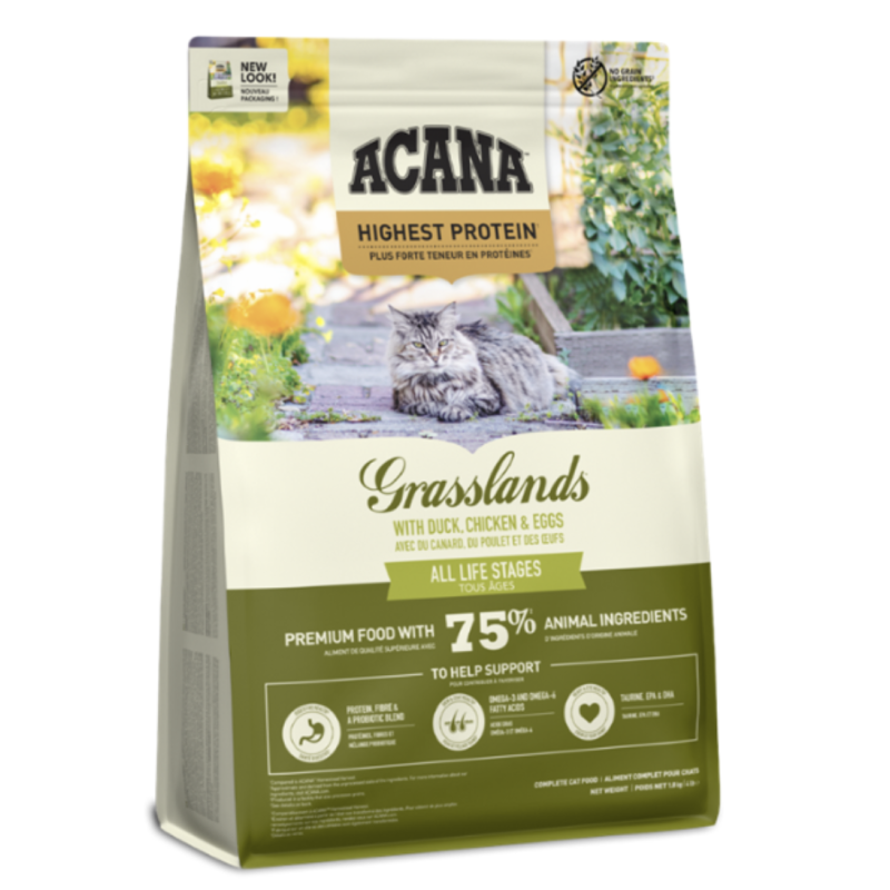 Acana - Acana Highest Protein Grasslands Grain Free Per Gatti