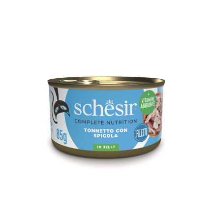 Schesir Cibo Umido Completo per Gatti in Gelatina Lattine da 85 gr