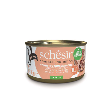 Schesir Cibo Umido Completo per Gatti in Gelatina Lattine da 85 gr