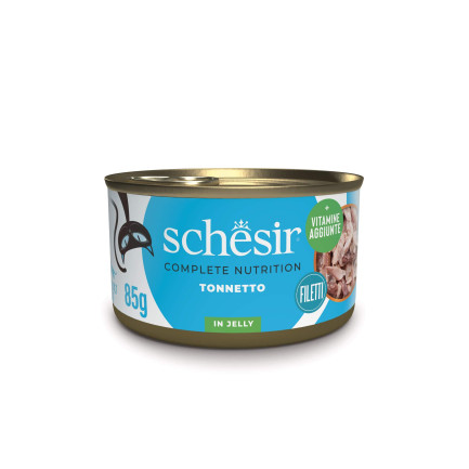 Schesir Cibo Umido Completo per Gatti in Gelatina Lattine da 85 gr