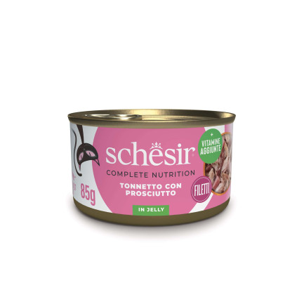 Schesir Cibo Umido Completo per Gatti in Gelatina Lattine da 85 gr