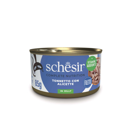 Schesir Cibo Umido Completo per Gatti in Gelatina Lattine da 85 gr