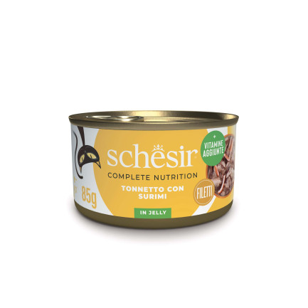 Schesir Cibo Umido Completo per Gatti in Gelatina Lattine da 85 gr