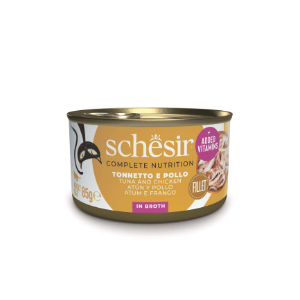 Schesir Cibo Umido Completo per Gatti in Gelatina Lattine da 85 gr
