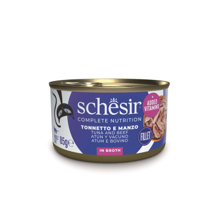 Schesir Cibo Umido Completo per Gatti in Gelatina Lattine da 85 gr