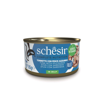 Schesir Cibo Umido Completo per Gatti in Gelatina Lattine da 85 gr