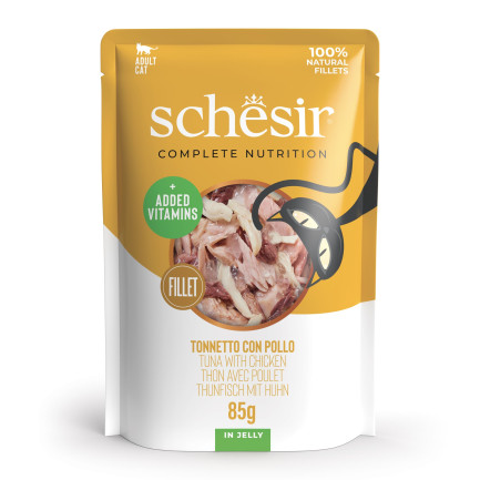 Schesir Complete Nutrition Filets in Gelee für ausgewachsene Katzen