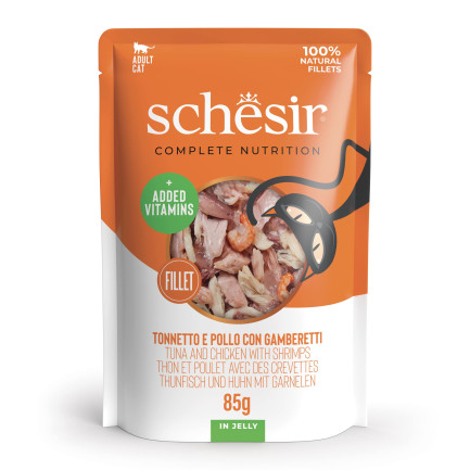 Schesir Complete Nutrition Filety w galaretce dla dorosłych kotów