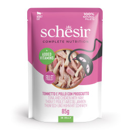 Schesir Complete Nutrition Filets in Gelee für ausgewachsene Katzen