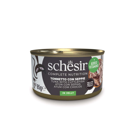 Schesir Cibo Umido Completo per Gatti in Gelatina Lattine da 85 gr