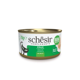 Schesir Complementary Liquid Food in 70g Cans for Cats