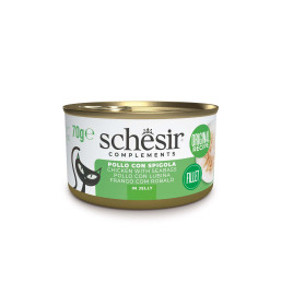 Schesir Alimentation liquide complémentaire en boîtes de 70g pour chats