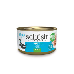 Schesir Alimentation liquide complémentaire en boîtes de 70g pour chats