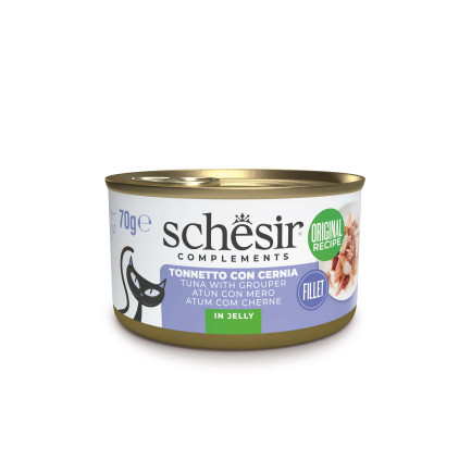 Schesir Complementary Liquid Food in 70g Cans for Cats