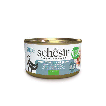 Schesir Complementary Liquid Food in 70g Cans for Cats