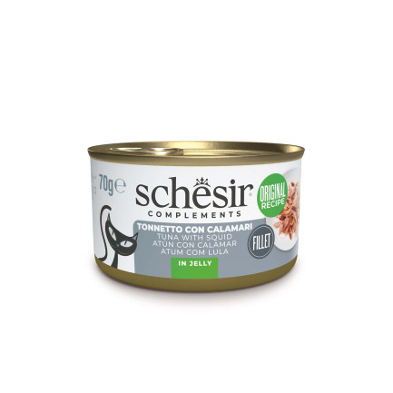 Schesir Complementary Liquid Food in 70g Cans for Cats