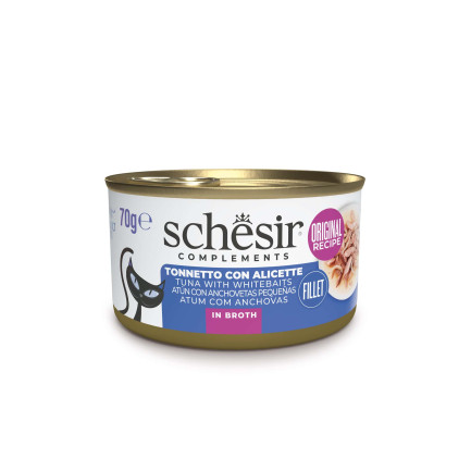 Schesir Cibo Umido Complementare in Lattine da 70 gr per Gatti