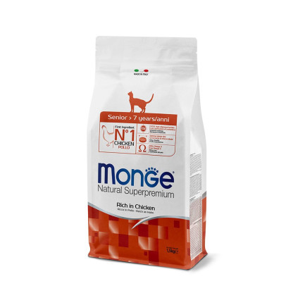 Monge Natural Superpremium Senior Rich in Chicken for Cats
