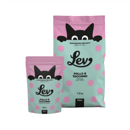 LEV Kitten Croquettes with Chicken and Turkey for Kittens