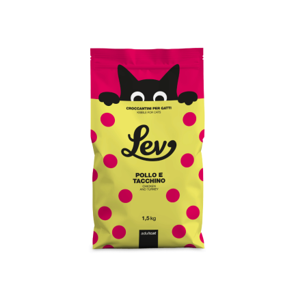 LEV Crocchette Adult Pollo e Tacchino per Gatti