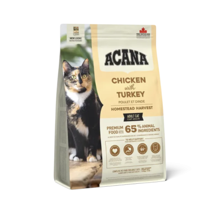 Acana Adult Cat Homestead Harvest with Chicken and Turkey For Adult Cats