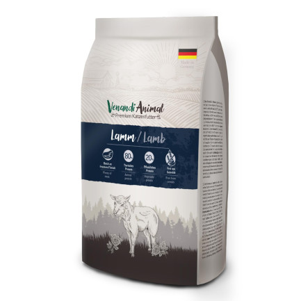 Venandi Animal Agnello Cibo Secco per Gatti