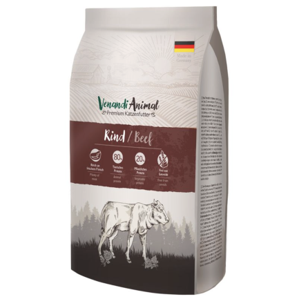 Venandi Animal Manzo Cibo Secco per Gatti