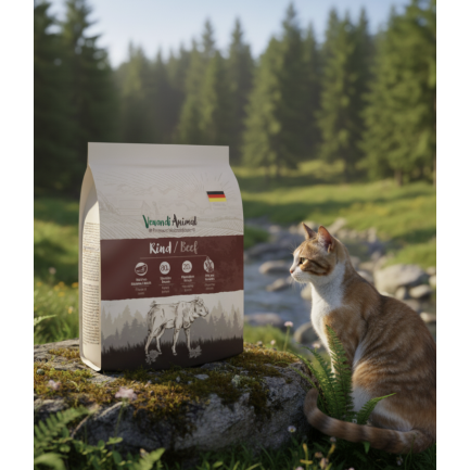 Venandi Animal Manzo Cibo Secco per Gatti