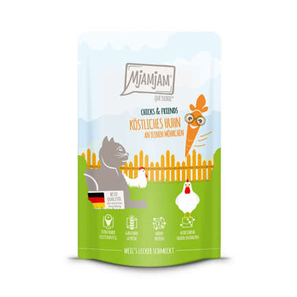 Mjamjam Chicks & Friends 125 g Nassfutter für ausgewachsene Katzen