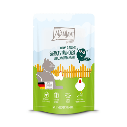 Mjamjam Chicks & Friends 125 g Nassfutter für ausgewachsene Katzen