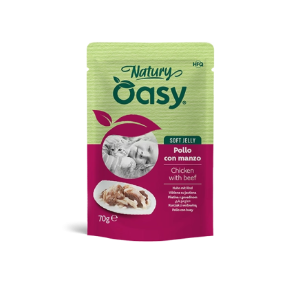 Croquettes pour chats adultes Oasy Natury Soft Jelly
