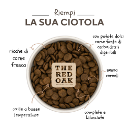 The Red Oak Maiale e Mele Grain Free per Cani