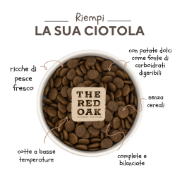 The Red Oak Light Senior Trout and Salmon Grain Free pour chiens