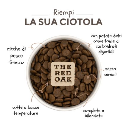 The Red Oak Light Senior Truite et Saumon sans grain pour chiens