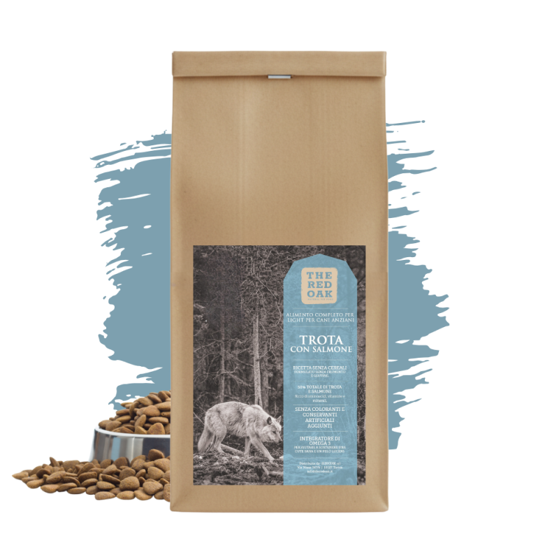 The Red Oak - The Red Oak Light Senior Trota E Salmone Grain Free Per Cani img