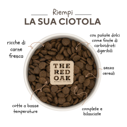 The Red Oak Pavo con arándanos Grain Free para perros