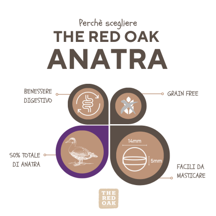 The Red Oak Anatra e Arancia Grain Free per Cani