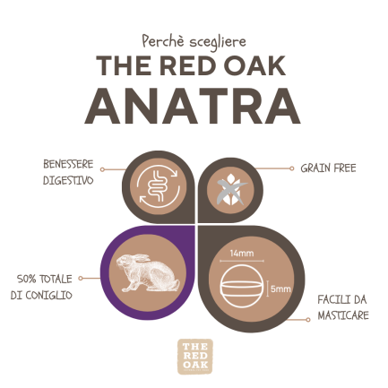 The Red Oak Coniglio e Patate Dolci Grain Free per Cani