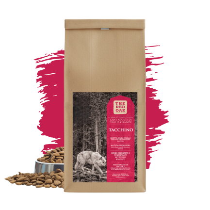 Pavo Red Oak sin cereales para perros grandes