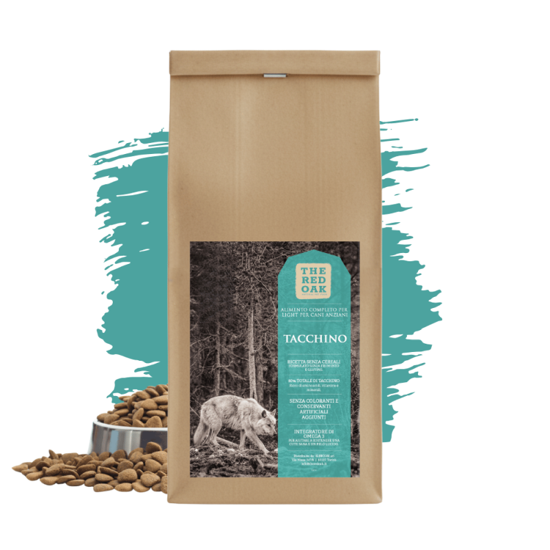 The Red Oak - The Red Oak Light Senior Tacchino E Mirtilli Grain Free Per Cani img