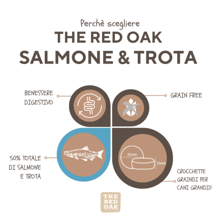 Die Red Oak Forelle und Lachs getreidefrei für große Hunde