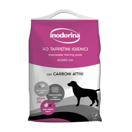 Inodorina Carbón Activo Alfombrillas Higiénicas para Perros