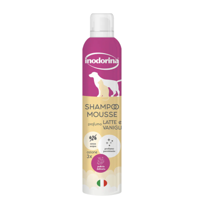 Inodorina Trockenshampoo Mousse für Hunde und Katzen