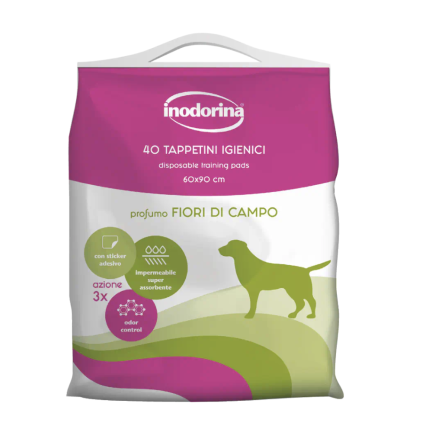 Tapis hygiénique Inodorina Wildflower pour chiens