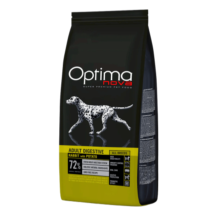 Optimanova Adult Digestive mit Kaninchen und Kartoffeln GRAIN FREE für Hunde