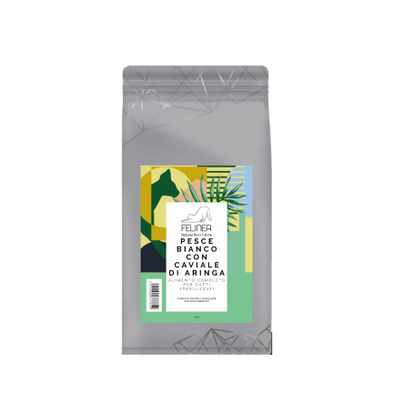 Felinea Sterilisierter Weißfisch mit Heringskaviar getreidefrei für Katzen