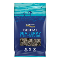 Fish4Dogs Dental Sea Jerky Fish Snack Naturali di Pelle di Pesce per Cani