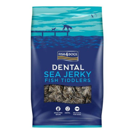 Fish4Dogs Dental Sea Jerky Naturalne przekąski z rybiej skóry dla psów