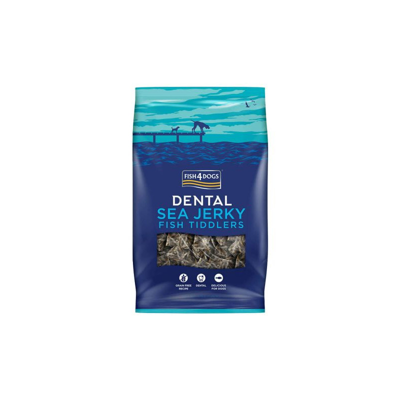 Fish4dogs - Fish4dogs Dental Sea Jerky Fish Snack Naturali Di Pelle Di Pesce Per Cani